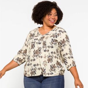 🎉HOST PICK!!🎉 Fun2Fun Maley Pleated Floral Top